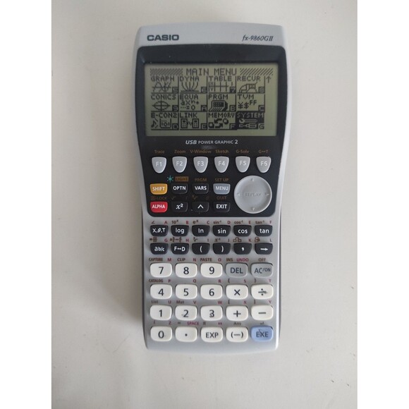 Casio fx-9860GII Graphing Calculator without Cover Tested Working - Picture 1 of 4